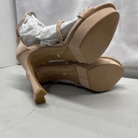 NEW PELLE MODA Women's 9M Neela Blush Kid Suede Platform Heels - Picture 6 of 6